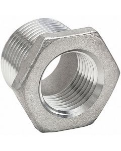 3/4" Male x 3/8" Female Stainless Steel NPT Threaded Hex Bushing 150# Fitting | Select 304 or 316 SS