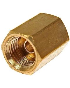 3/16" Inverted Flare Tube 3/8-24 Female Thread Brass Coupler