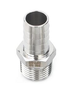 5/8" Hose Barb x 1/2 NPT Male Thread | 316 Stainless Steel Fitting