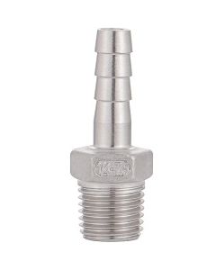 1/4" Hose Barb x 1/4 NPT Male Thread | 304 Stainless Steel Fitting