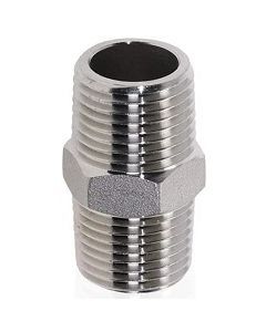1-1/2" Male NPT x 1-1/2" Male NPT Hex Nipple Stainless Steel | Select 304 or 316 SS
