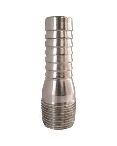 1/2" King Combination KC Nipple | 316 Stainless Steel Hose Barb Pipe Fitting