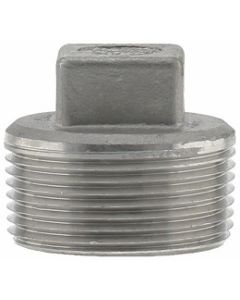 NPT 316 Stainless Steel Square Head Plug 150# Fitting | Select Size
