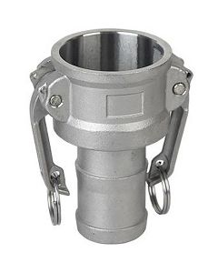 (Type C) Hose Barb Shank x Female Camlock Coupler Stainless Steel | Select Size and SS Type