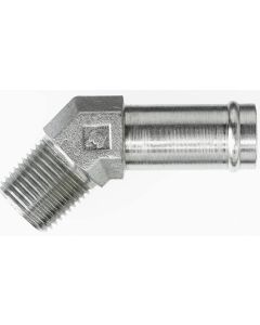 1/2" Hose Bead Barb x 3/8 NPT Male Thread | Beaded Nipple Brass 90 Degree Elbow Fitting