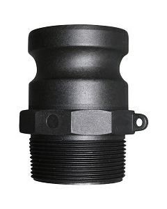 (Type F) Male NPT x Male Camlock Adapter Polypropylene | Select Size