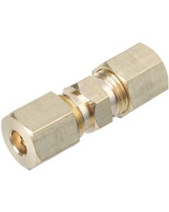3/16" Tube Brass Compression Union Fitting
