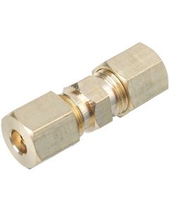1/8" Tube Brass Compression Union Fitting