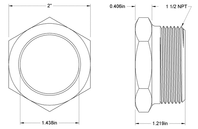 1-1/2" NPT Sight Plug Specs