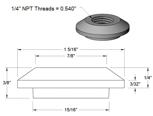 1/4" Steel Spud Specs