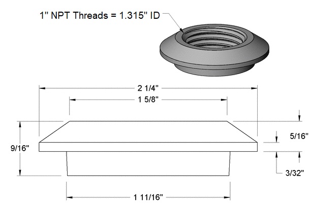 1" Steel Spud Specs