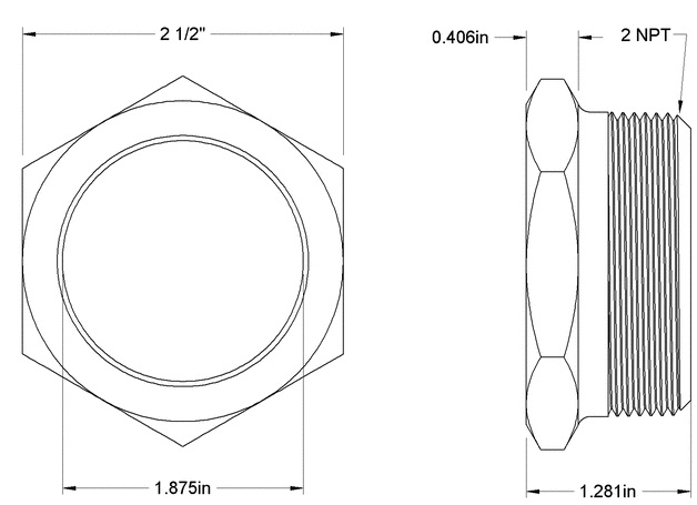 2" NPT Low Pressure Steel Sight Glass Specs