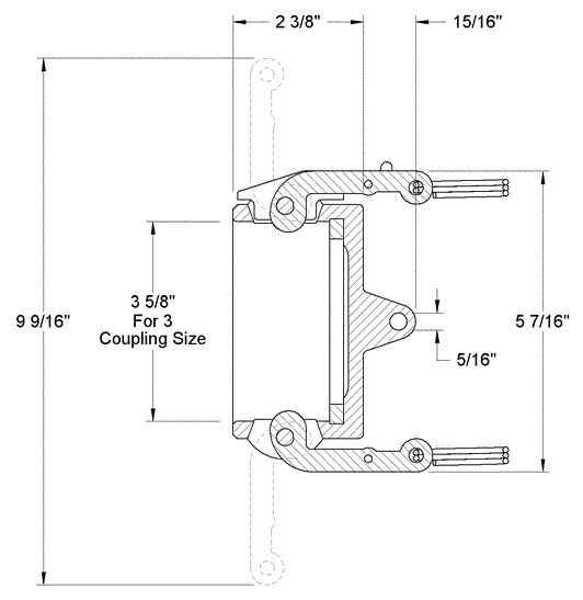 3" (Type DC) 316 Stainless Steel Camlock Dust Cap Fitting Coyote Gear