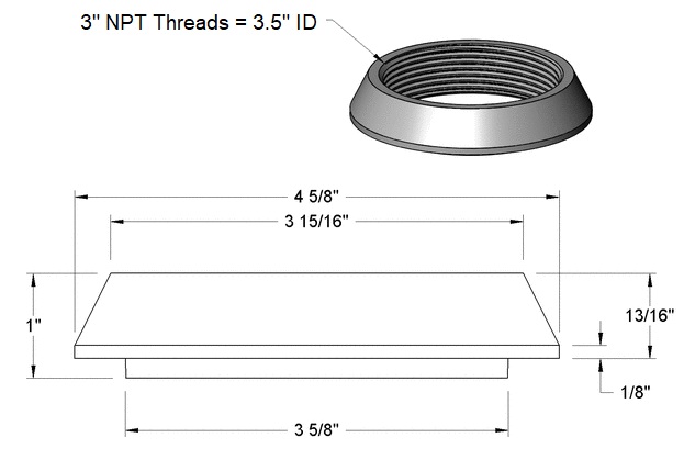 3" Steel Spud Specs