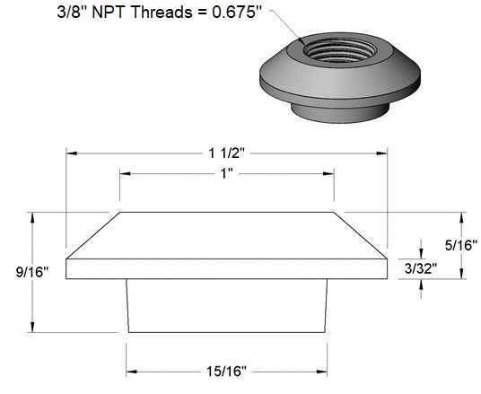 3/8" Steel Spud Specs
